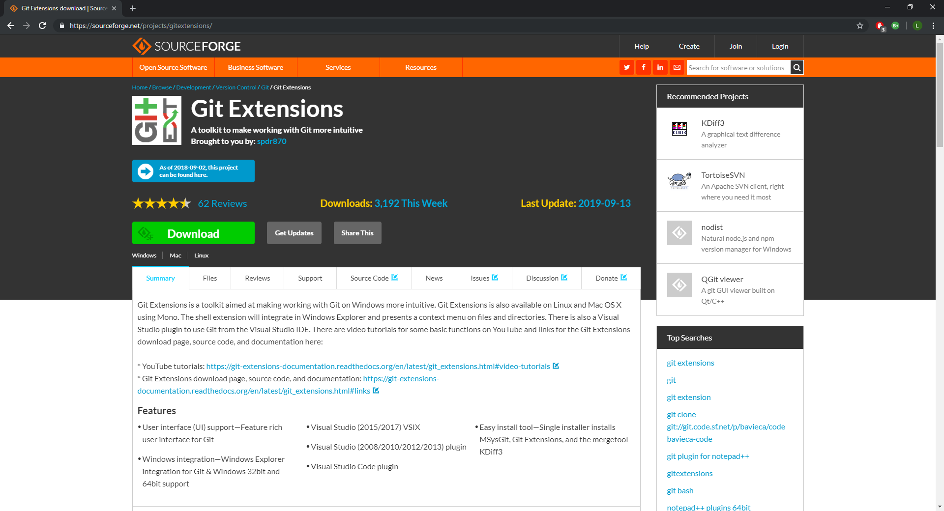 Git extensions website